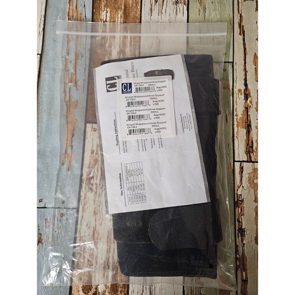 New Comfortland Hinged Wraparound Knee Brace Support Small CK-108-2